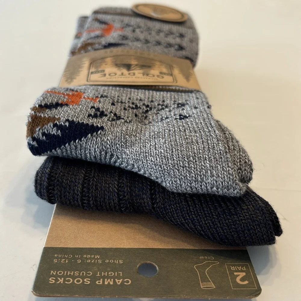 Signature Gold Signature Collection Men's Aztec Crew Camp Socks 2 Pack